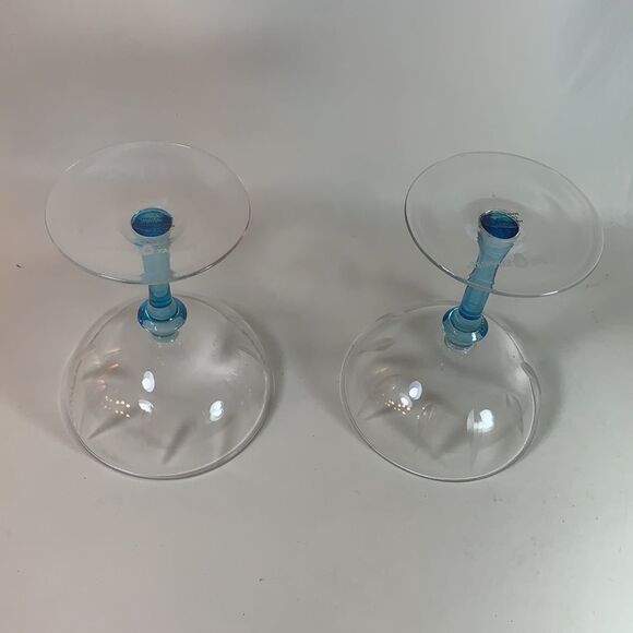 Set 2 Vintage Bombay Sapphire Gin Martini Glasses - Picture 6 of 10